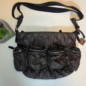 Joanel Multi-Pocket Plaid Purse